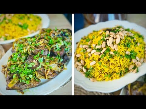 Roasted Lamb Shoulder, Saffron, Raisins and Almonds - Delicious Mediterranean main course with medium difficulty. Perfect recipe converted from YouTube video to PDF format.