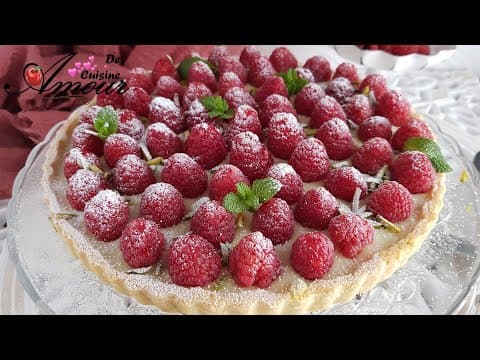Tarte aux framboises, crème de pistache et ganache chocolat blanc - Delicious French dessert with medium difficulty. Perfect recipe converted from YouTube video to PDF format.