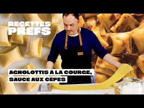 Agnolottis à la courge - Delicious Italienne main course with hard difficulty. Perfect recipe converted from YouTube video to PDF format.