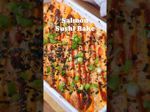 Salmon Sushi Bake - perfect meal for the whole family or for friend gatherings. Make this to save $$
