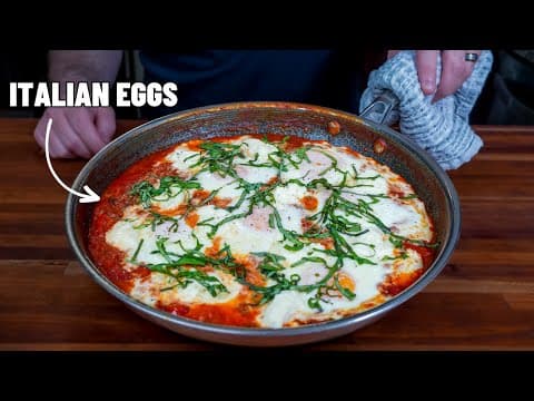 Elevating Eggs in Purgatory to Perfection! - Italian recipe that serves 4 people. A easy difficulty cooking recipe converted from YouTube video with complete ingredients and step-by-step instructions.