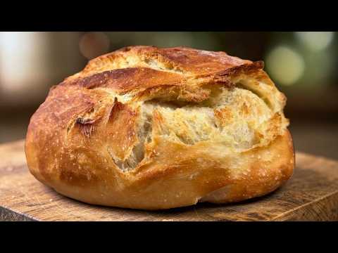 No Knead Bread Recipe – 4 Ingredients, Just Mix & Bake