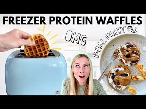 I Made 38 Protein Waffles For a Full Week of Breakfasts [batch + freeze!]