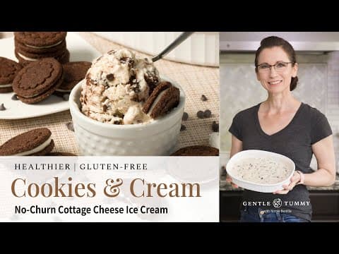 BEST Cottage Cheese Cookies and Cream Ice Cream