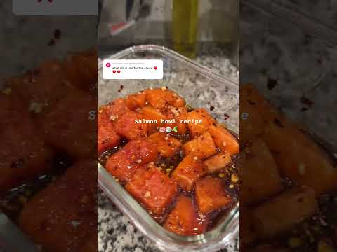 Easy salmon bowl recipe 🍣🍚🥒 ￼