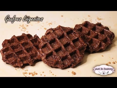 Chocolate Liège Waffles - Delicious Belgian dessert with medium difficulty. Perfect recipe converted from YouTube video to PDF format.