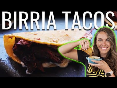 Tender, Super Flavorful SMOKED BIRRIA TACOS!