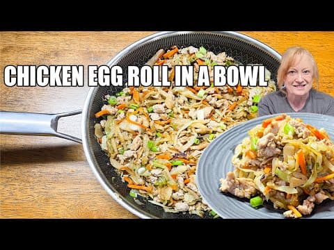 CHICKEN EGG ROLL IN A BOWL It's A Low Carb Quick Cabbage Dish