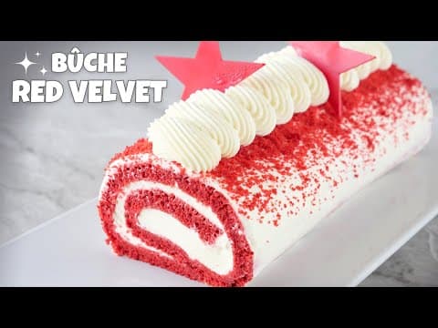 Red Chocolate Yule Log with Vanilla - Delicious French dessert with medium difficulty. Perfect recipe converted from YouTube video to PDF format.