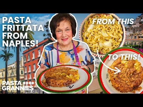 Pasta Omelette from Naples - a great way to reuse your pasta leftovers!