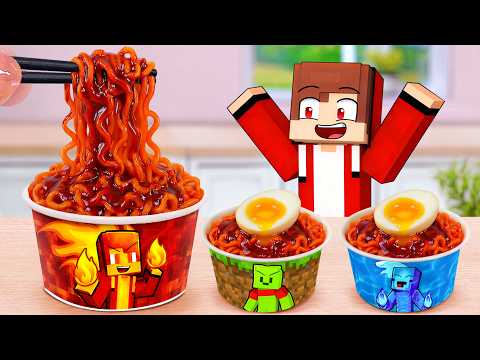 Oh My JJ 😍 How To Make Delicious Miniature Salted Egg Noodles 🍜 Tina Mini Cooking