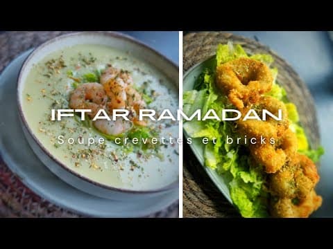 Soupe aux crevettes et briques de crevettes panées