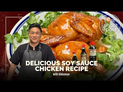 Soy Sauce Chicken and Ginger Scallion Sauce Recipe you can make at home - with Kikkoman