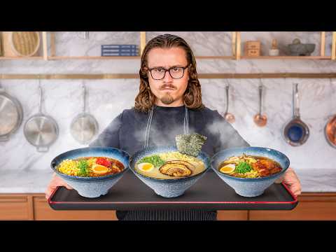 Quick Ramen Trio: Shoyu, Spicy Miso, and Pressure Cooker Tonkotsu