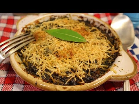 Hard-boiled Egg Florentine Gratin with Smoked Bacon - Delicious French main course with easy difficulty. Perfect recipe converted from YouTube video to PDF format.