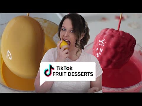 Making the Viral TikTok Fruit Pastry Desserts (Mango🥭 Lemon🍋 Raspberry)