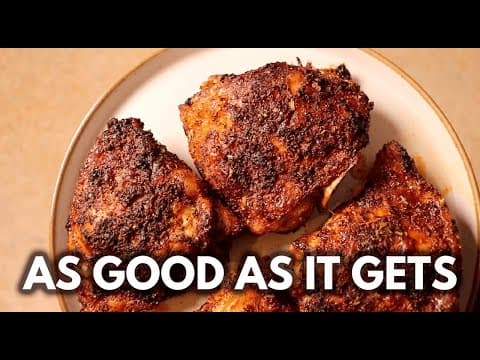 The Best Air Fried Chicken Thighs - Juicy Seasoned not Breaded