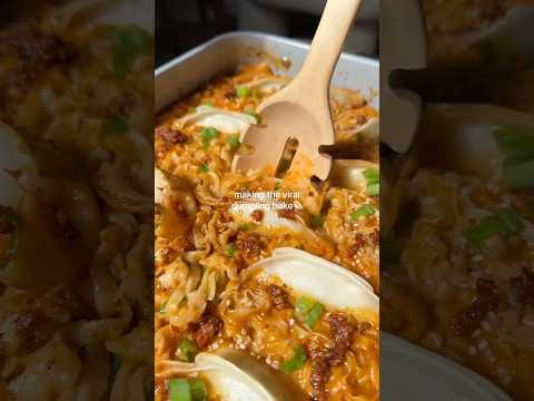 making the viral dumpling bake