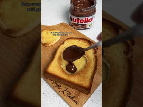 Heart Shaped Nutella Toast