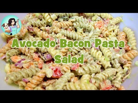 Avocado Bacon Pasta Salad🥑🥓 WW Friendly Cold Side Salad (Weight Watchers) WW Pts + Calories Macros