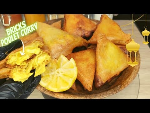 Bricks au poulet curry