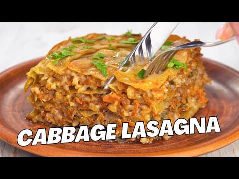 CABBAGE LASAGNA! Dinner with Ground Beef And Cabbage. Best Cabbage Casserole. Recipe by Always Yummy