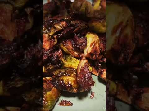 Crispy honey balsamic glazed Brussels sprouts