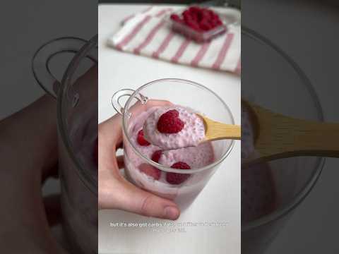 High protein raspberry chia pudding
