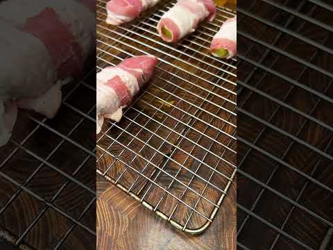 Stuffed Bacon Wrapped Pickles Recipe in description!
