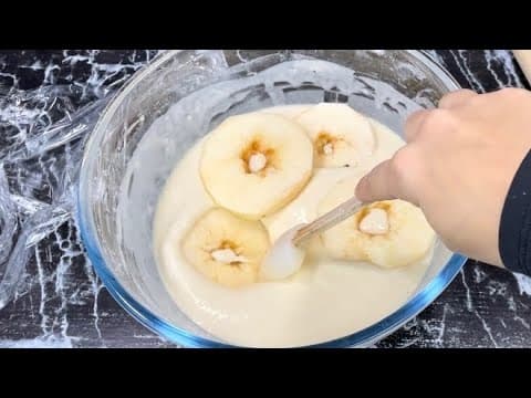 Beignets aux pommes express - Delicious Française snack with easy difficulty. Perfect recipe converted from YouTube video to PDF format.