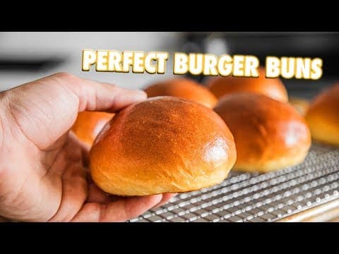 Homemade Soft Burger Buns (Brioche & Milk Bread Fusion)