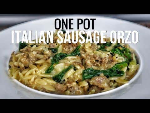 How to Make DELICIOUS Orzo with Italian Sausage in One Pot!