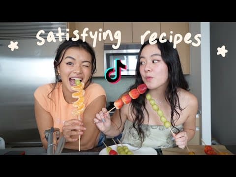 TRYING THE MOST SATISFYING TIKTOK RECIPES (so crunchy delicious)