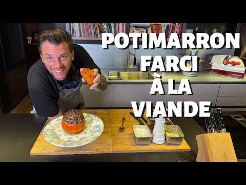 Stuffed Pumpkin with Meat, Mozzarella and Mushroom Duxelles - Delicious French main course with medium difficulty. Perfect recipe converted from YouTube video to PDF format.