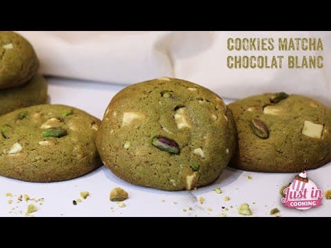 Matcha White Chocolate Cookies - Delicious French dessert with easy difficulty. Perfect recipe converted from YouTube video to PDF format.