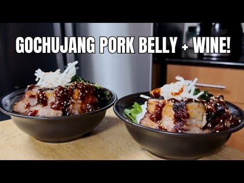 Sticky Gochujang Pork Belly with Pickled Radish