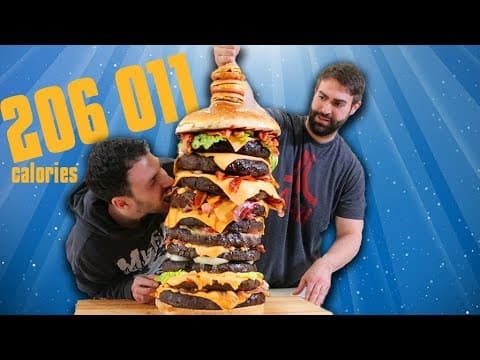 Epic Burger Tower - Delicious American main course with hard difficulty. Perfect recipe converted from YouTube video to PDF format.