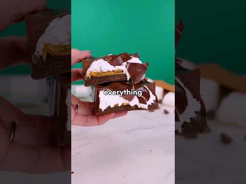 This S'MORES chocolate bar is LOADED with fluff!