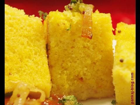 Khaman - Savory Chickpea Flour Cake - Delicious Indian appetizer with easy difficulty. Perfect recipe converted from YouTube video to PDF format.