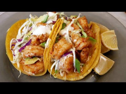 Baja Shrimp Tacos with Homemade Baja Sauce