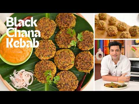 Kala Chana Kebab with Spicy Yogurt Dip