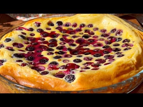 Tarte aux myrtilles 3 ingrédients (sans pâte)