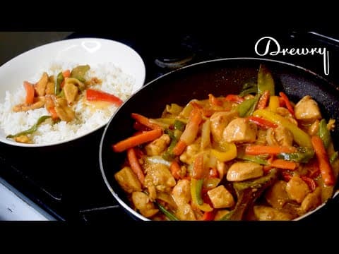 Stir-fried Chicken with Vegetables - Delicious French main course with medium difficulty. Perfect recipe converted from YouTube video to PDF format.