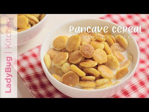 PANCAKE CEREAL - I made the Tiktok Pancake Cereal? - Mini Pancake Recipe