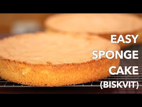 Easy European Sponge Cake Recipe (Biskvit) - ONLY 4 Ingredients!