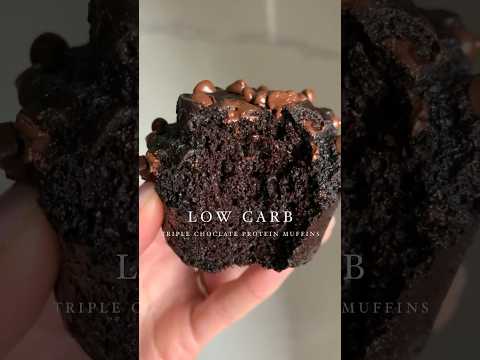 LOW CARB Triple Chocolate Protein Muffins