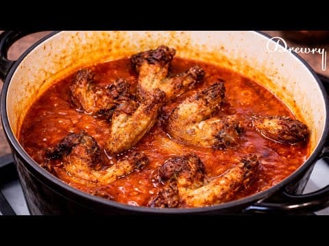 Ailes de poulet dans une sauce tomate ultra savoureuse 🍅🔥