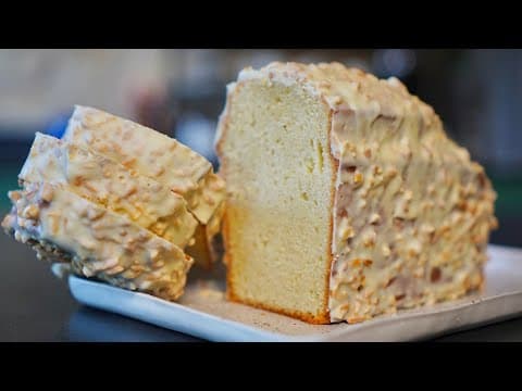Lemon and Almond Cake with White Chocolate Glaze - Delicious French dessert with medium difficulty. Perfect recipe converted from YouTube video to PDF format.