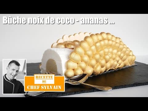 Log de coco-ananas - Delicious French dessert with hard difficulty. Perfect recipe converted from YouTube video to PDF format.