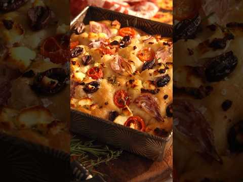Quick No‑Knead Focaccia with Olives, Tomatoes, Onions & Feta - Delicious Italian side dish with easy difficulty. Perfect recipe converted from YouTube video to PDF format.